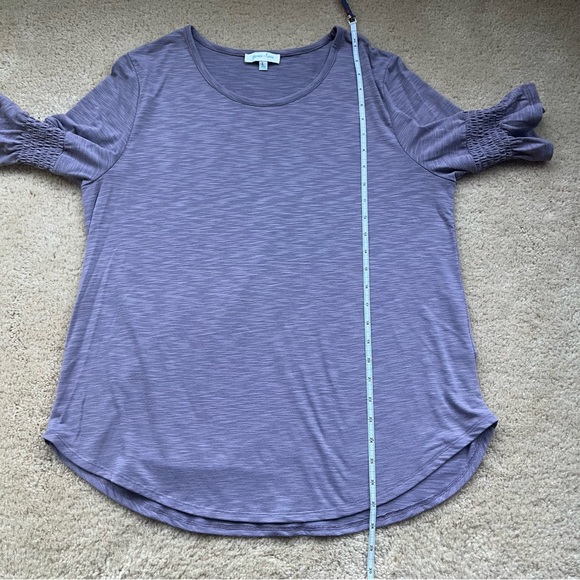 Grace & Lace Lavender Purple Slub Knit T-Shirt - Size L - VGUC - Stretch - Picture 6 of 6